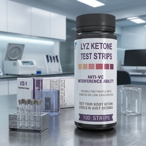 Tiras Reactivas de Orina para la Detección de Cetonas, Marca LYZ, para el Diagnóstico de Cetosis, URS-1K - Product Image 1