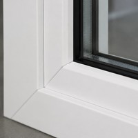 Fenêtre coulissante horizontale simple en PVC de style français élégant, profilé PVC durable, fenêtres en verre pour appartement moderne