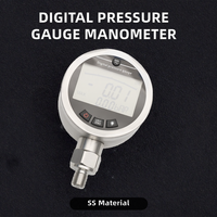 Manomètre numérique manomètre de remplacement boîtier en acier inoxydable pratique alimentation par batterie pour manomètres de gaz liquide CVC