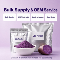Poudre d'igname violette naturelle Demeter, poudre d'ube de qualité alimentaire pour la pâtisserie, les desserts, les boissons, vente en gros, service d'étiquetage privé