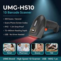 Escáner de Código de Barras USB CCD 1D de Decodificación Rápida UIMG HS10, Portátil, ±60 °   Gran Angular para Punto de Venta en Supermercados