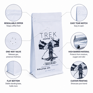 Kantong Kemasan Kopi Food Grade PET PA AL CPP Zipper Custom Gravure Print Sampel Pouch Segel Delapan Sisi Kantong Kopi - Product Image 2