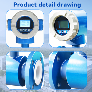 Hua guize đường ống lưu lượng kế điện từ axit kiềm chống ăn mòn chống tắc nghẽn nước thải lưu lượng kế - Product Image 3