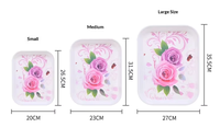 Plateaux rectangulaires en mélamine pour événements, maison, hôtel, restaurant