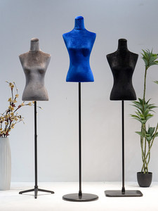Maniquí Femenino <span class=keywords><strong>de</strong></span> Medio Cuerpo, Recubierto <span class=keywords><strong>de</strong></span> Terciopelo, con Base para Pinzas, para Exhibición <span class=keywords><strong>de</strong></span> Ropa <span class=keywords><strong>de</strong></span> <span class=keywords><strong>Mujer</strong></span> y Vestidos <span class=keywords><strong>de</strong></span> Novia - Product Image 2