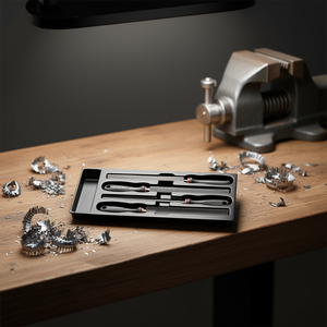 Juego de limas y limas de raspado, kit de herramientas para trabajar metales de 4 piezas para dar forma y alisar con precisión - Product Image 3