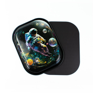 Plateau à rouler personnalisable 18x14 cm Service de marque privée en métal pour les propriétaires de magasins de fumée - Product Image 5