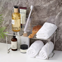 Support de bureau de cuisine multifonctionnel Organisateur de rangement Étagère de rangement pliante en métal pour la maison