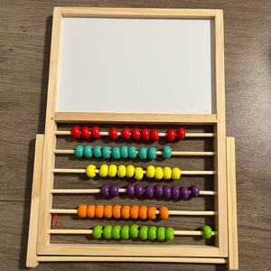 Tableau d'activités éducatif en bois double face réglable, tableau blanc et noir pour l'apprentissage précoce, couleur personnalisable, unisexe, pour enfants - Product Image 4