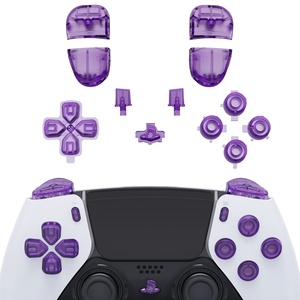 EXtremeRate - Juego Completo de Botones de Repuesto Transparentes Color Atomic Purple para el Control Inalámbrico Dualsense Edge - Product Image 2