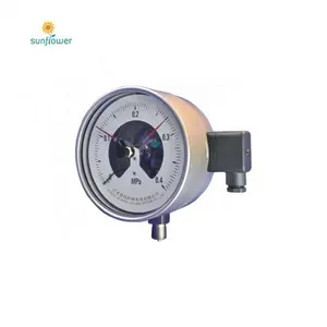 All stainless steel 63mm electric contact SF6 gas densimeter with alarm