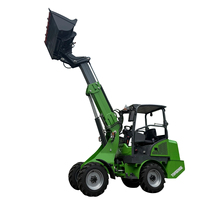 Chargeur frontal compact tout électrique à quatre roues motrices CE Buy China Home Farm 1000 kg 1,5 tonne 2 tonnes Mini chargeur frontal compact