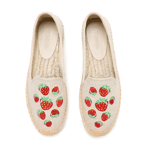 Chaussures en toile à enfiler OEM/ODM entièrement personnalisables, décontractées, respirantes, en toile, à bout rond, pour femmes, en <span class=keywords><strong>jute</strong></span> - Product Image 1