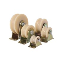 Rouleau de rail à rainures en U/V/H en nylon, roue de poulie pour portail coulissant robuste, en acier au carbone galvanisé, antirouille, épaisseur personnalisable
