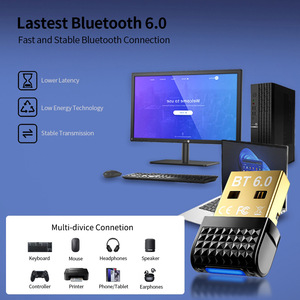 Transfrontalier BT6.0 pour adaptateur Bluetooth ordinateur sans lecteur <span class=keywords><strong>USB</strong></span> <span class=keywords><strong>casque</strong></span> sans fil récepteur audio émetteur avec clavier souris - Product Image 5