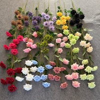 Groothandel Bulk 6-koppige kleine kunstmatige rozen Bloemstukken Materiaal voor evenementen en verjaardagsparty decoratie