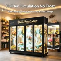 Réfrigérateur Vitrine Florale Verticale BoJin 5 Portes 2 Étagères - Ventilateur, Sans Givre, Contrôle Numérique de la Température, Équipement de Réfrigération pour Fleurs