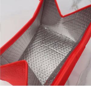 Custom Logo Popular Thick Embossed Spotted Non-Woven Insulation Tote <b>Bag</b> Barbecue <b>Ice</b> <b>Bag</b> Aluminum Film Thickened Shopping <b>Bag</b> - Product Image 2