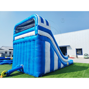 Castillo Inflable Comercial Azul con Tobogán Acuático, Parque Acuático Inflable Gigante con Piscina para Parque Acuático - Product Image 6