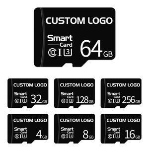 Package de logo personnalisé à faible quantité minimale de commande graphique 32 Go 64 Go 128 Go Carte mémoire SD intelligente Transfert de données haute vitesse A2 C10 U3 V30 Carte <span class=keywords><strong>Micro</strong></span> TF - Product Image 1