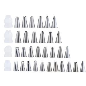 304 Stainless Steel Piping Tips Round Reusable Cake Decorating Set For Baking Tools - Product Image 1