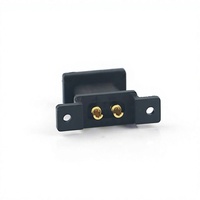 Connecteur à bride verrouillable Amass XT30G 15A, prise de panneau à 2 broches plaquée or pour avions modèles, OEM