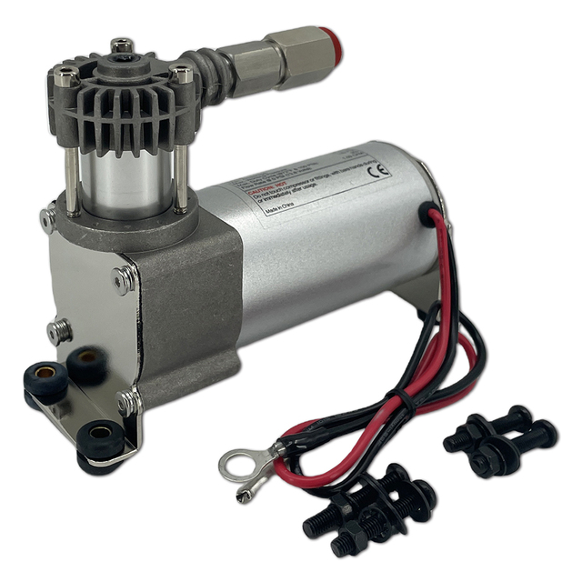 Mini 12V Suspension Air Compressor with 120PSI Flow Oil-Less Stationary Piston Air Cooled Pump for 12V Air Ride Suspension