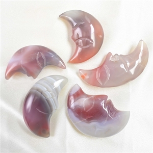 หินอาเกตธรรมชาติรูปพระจันทร์เสี้ยว ขายดี ใช้สำหรับบำบัดรักษา ตกแต่งบ้านและเป็นของขวัญสุดหรู โดย NanHong - Product Image 2