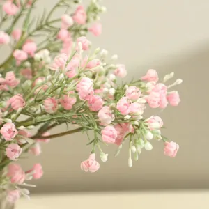 Flores Artificiales para Decoración de Bodas y Hogar, para Arreglos Florales, Ramo de Gypsophila Blanca con Tacto Real - Product Image 4