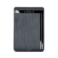 Pasokan Langsung Dari Pabrik USB 2.0 HDD/SSD External Enclosure 2.5 Inch SATA Portable Bahan ABS Hitam Merek OEM