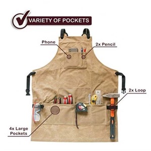 Muestra Gratuita de Delantal de Lona Encerada para Trabajadores, Ingenieros y Carpinteros, con Función Impermeable, Suave y Ventilado, Ideal para Cocina - Product Image 2