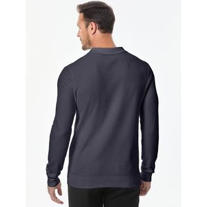 Camisas de vestir de manga larga con botones informales para hombre personalizadas, Jersey ligero de invierno, Jersey XL, Polo de punto bordado oscuro - Product Image 4