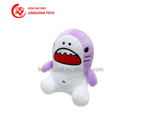 Usine Broderie Dessin Animé Requin En Peluche Simulation Océan Animal En Peluche Jouets Entreprise Personnalisée En Peluche Mascotte