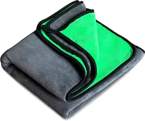 High Quality Car Detailing Drying Cloth Gray Twisted Thick Absorbent Pigtail Towel Car Wash Microfiber Towel