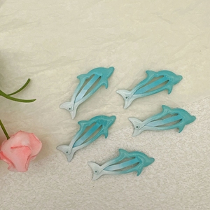 Pinza para el pelo con forma de delfín azul, diseño de nicho, popular y de gran venta en 2026, accesorio para el cabello de niña, joyería de moda al por mayor - Product Image 5