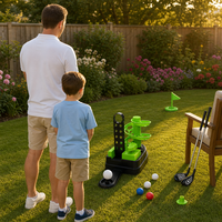 Ensemble de jouets de golf pour enfants, distributeur de balles avec 3 clubs, coupes de putting, 20 balles, jeu d'entraînement, cadeau pour enfants, intérieur/extérieur