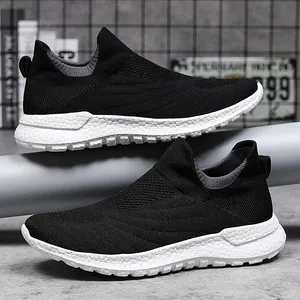 Custom Logo Stretchable Sock Shoes Designer Fashion Sneakers Casual Shoes Wholesale Walking Style Shoes Men