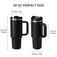 Vaso de Viaje Hipdeer Personalizado de 16 oz, Doble Pared, Sublimable, Antiderrames, con Asa, Diseño Minimalista, Regreso a Clases