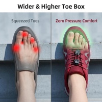 Chaussures de marche légères pour hommes, avec embout large, maille respirante, semelle intermédiaire MD, fermeture à enfiler, antidérapantes, printemps été automne hiver