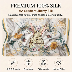Pañuelo Cuadrado de Seda de Morera 100% Personalizado, Pañuelo de Seda Estampado de Lujo, Marca Privada OEM ODM para Marcas de Moda - Product Image 4
