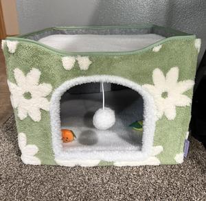 Atacado Luxo Bonito Novo Design Tecido Dobrável Cat <span class=keywords><strong>Scratcher</strong></span> Cat Play House Cama Interior - Product Image 5