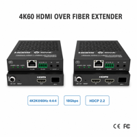 4K60 4:4:4 SDVoE Sıkıştırılmamış Fiber Optik Uzatıcı Sıfır Gecikmeli 4K HDMI - 10G Fiber Uzatıcı, Uzun Mesafe Pro AV Sistemi için