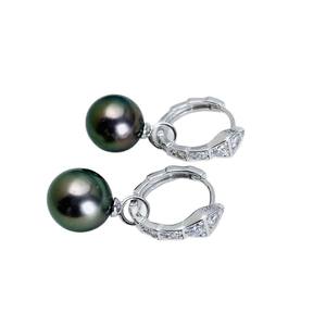 WENCHI 22610 Accesorios para pendientes de perlas DIY de plata S925, con diseño sencillo y moderno, tipo broche para la oreja, para perlas de 9-13mm, con soporte vacío para perlas, China - Product Image 4