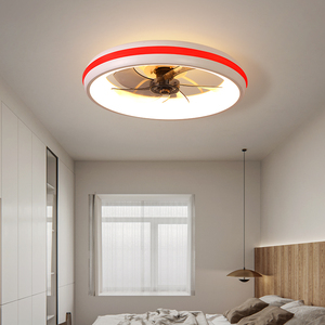 Ventilador de Techo Moderno de 6 Velocidades con Luz LED, Motor de CC, Perfil Bajo, Control Remoto por Aplicación, Silencioso, Regulación Continua, para 5 Dormitorios - Product Image 1