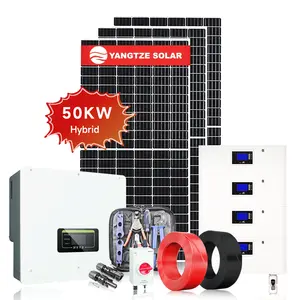 Yangtze Off Grid Hybride Zonne-Energie Systeem 30kw 50kw Alles In Een Zonne-Energie Generator Voor Koelkast 380V 3 Fase