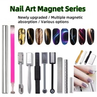Barre d'aimant de Gel d'oeil de chat multifonctionnel professionnel pour la manucure épaissie forte ventouse de fer motif rayé fantaisie