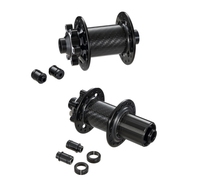 Jeu de moyeux de vélo en fibre de carbone 32H avant/arrière convertible, à dégagement rapide, axe traversant, frein à disque pour cassette HG 8-13 vitesses, étanche