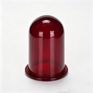 <span class=keywords><strong>Abat</strong></span>-<span class=keywords><strong>jour</strong></span> en verre rouge foncé en forme de dôme pour lampe de signalisation, couvercle de lampe de tour de signalisation, fournisseur d'accessoires d'éclairage de sécurité industrielle - Product Image 2