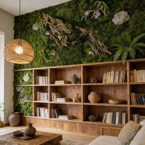 Panneaux muraux en mousse stabilisée faits à la main, mur végétal naturel, décoration commerciale et résidentielle, sans entretien, design moderne de luxe - Product Image 4