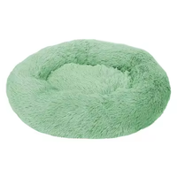 Coussin rond super doux pour chien, lavable, en peluche, type donut, pour chiot et chat, tapis en velours, canapé, lit portable pour animaux de compagnie, vente chaude 2025
